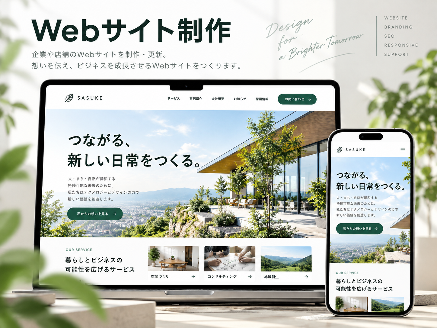 企業のWebサイトの制作イメージ